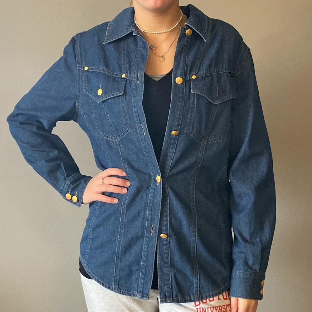 Laurel denim button down shirt
